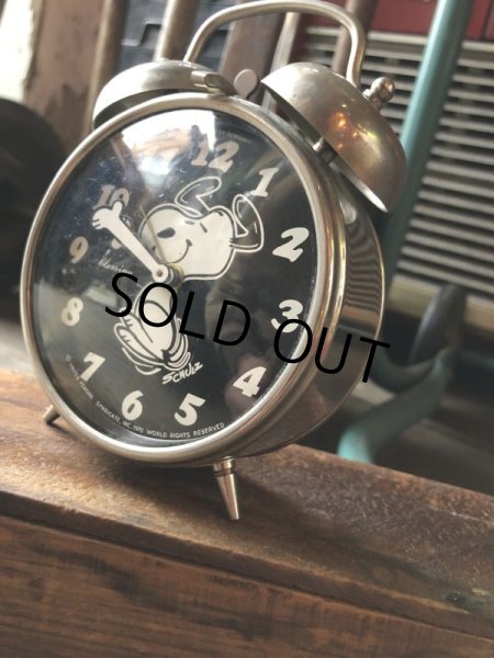 画像3: 70s Vintage Snoopy Twin Bell Blessing Alarm Clock (M369) (3)