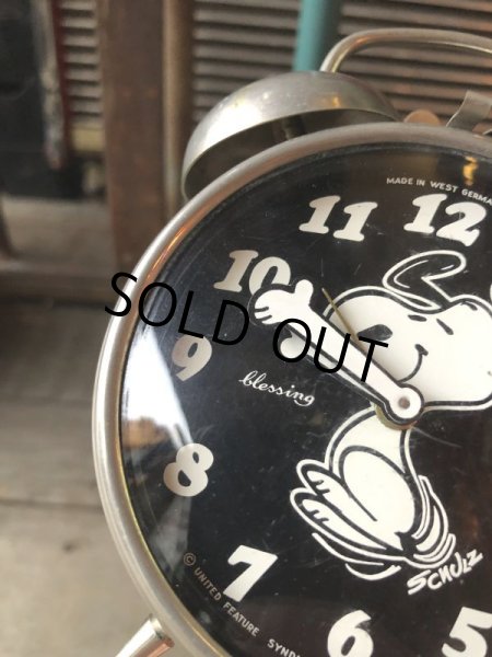 画像9: 70s Vintage Snoopy Twin Bell Blessing Alarm Clock (M369) (9)
