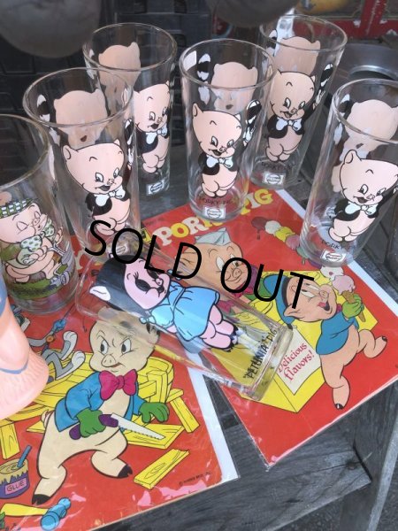 画像9: 70s Vintage Pepsi Glass Porky Pig (M372) (9)