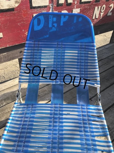 画像14: Vintage Folding Lawn Chair Long (M374) (14)