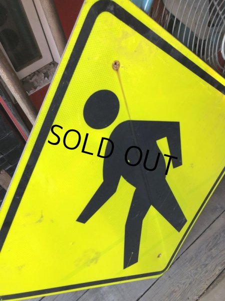 画像2: Vintage Road Street Sign Crosswalk (M372) (2)