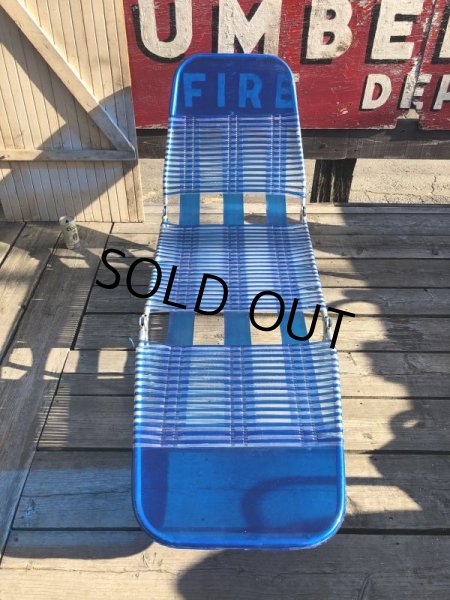 画像1: Vintage Folding Lawn Chair Long (M375) (1)