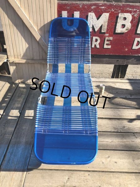 画像1: Vintage Folding Lawn Chair Long (M374) (1)