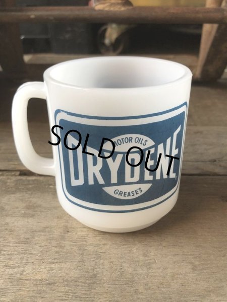 画像5: Vintage Gasbake Milk Glass Mug DRYDENE MOTOR OIL (M383)  (5)
