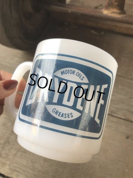 画像9: Vintage Gasbake Milk Glass Mug DRYDENE MOTOR OIL (M383)  (9)