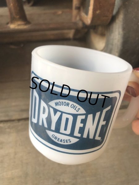 画像10: Vintage Gasbake Milk Glass Mug DRYDENE MOTOR OIL (M383)  (10)