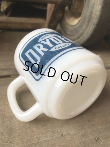 画像4: Vintage Gasbake Milk Glass Mug DRYDENE MOTOR OIL (M383)  (4)