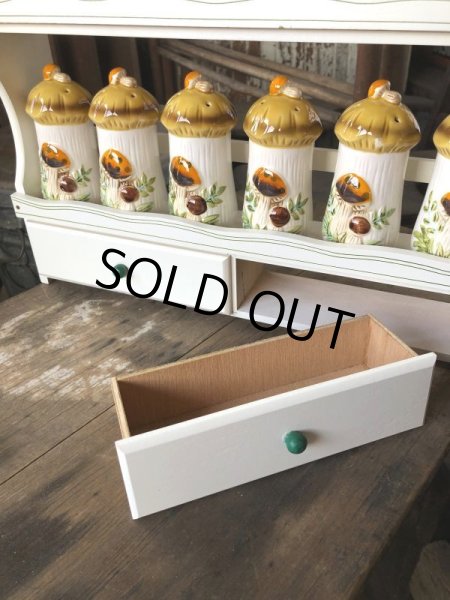 画像4: 70s Vintage Sears Merry Mushrooms kitchen Coordinates Spice Rack N.O.S (M388) (4)