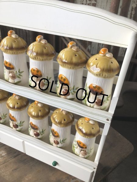 画像13: 70s Vintage Sears Merry Mushrooms kitchen Coordinates Spice Rack N.O.S (M388) (13)
