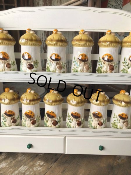 画像12: 70s Vintage Sears Merry Mushrooms kitchen Coordinates Spice Rack N.O.S (M388) (12)