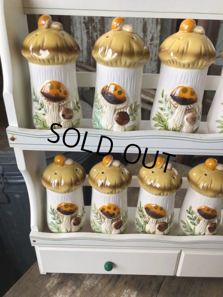 画像10: 70s Vintage Sears Merry Mushrooms kitchen Coordinates Spice Rack N.O.S (M388) (10)