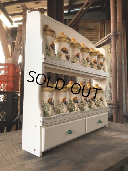 画像5: 70s Vintage Sears Merry Mushrooms kitchen Coordinates Spice Rack N.O.S (M388) (5)