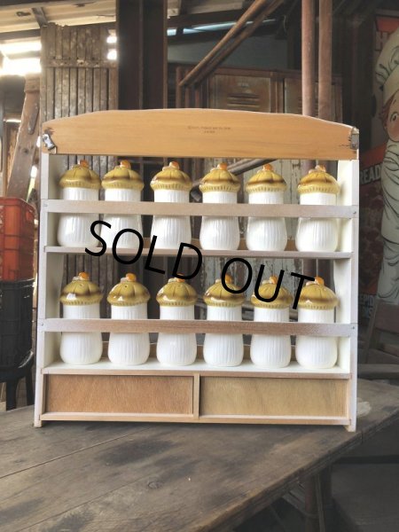 画像6: 70s Vintage Sears Merry Mushrooms kitchen Coordinates Spice Rack N.O.S (M388) (6)