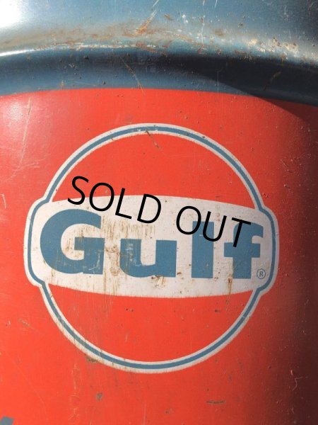 画像2: Vintage Drum Oil Can Gulf Muliti-Porpose Gear Lubricant 90 16 U.S. GALLONS (M394) (2)