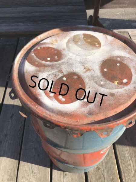 画像7: Vintage Drum Oil Can Gulf Muliti-Porpose Gear Lubricant 90 16 U.S. GALLONS (M394) (7)