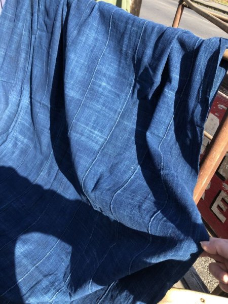 画像5: Vintage African Indigo Fabric Cloth Rag (M398)  (5)