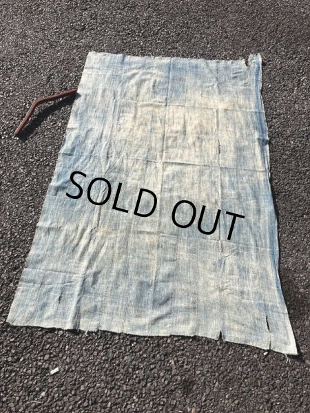 画像13: Vintage African Indigo Fabric Cloth Rag (M395)  (13)