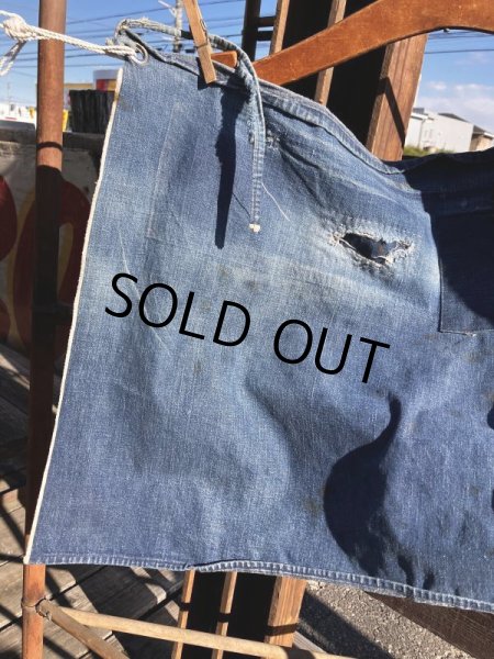 画像2: Vintage Work Apron Denim (M401)  (2)