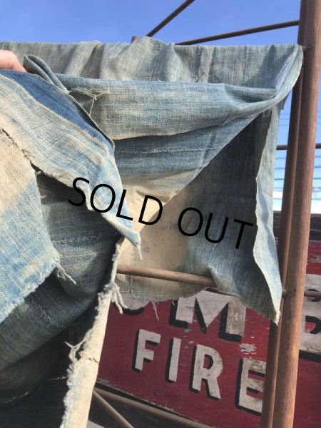 画像7: Vintage African Indigo Fabric Cloth Rag (M395)  (7)