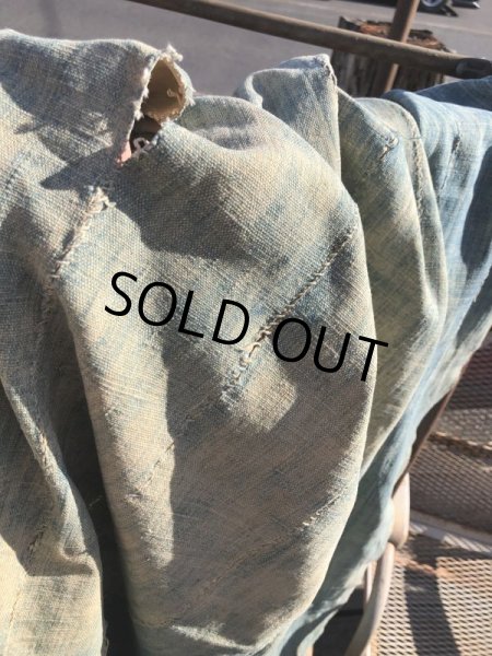 画像10: Vintage African Indigo Fabric Cloth Rag (M395)  (10)