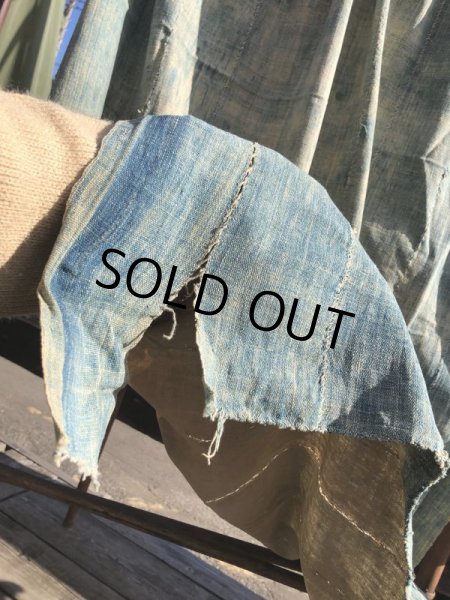 画像11: Vintage African Indigo Fabric Cloth Rag (M395)  (11)