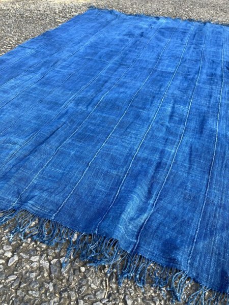 画像10: Vintage African Indigo Fabric Cloth Rag (M398)  (10)