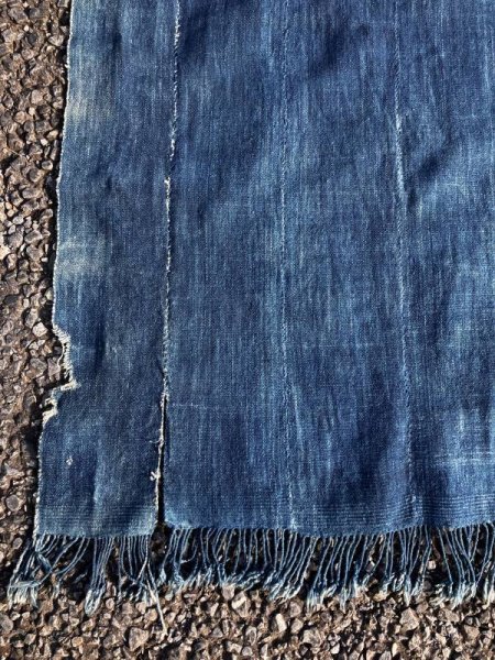 画像17: Vintage African Indigo Fabric Cloth Rag (M396)  (17)