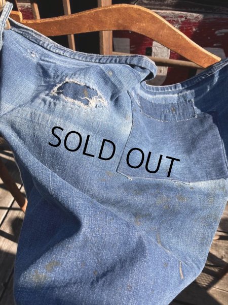 画像4: Vintage Work Apron Denim (M401)  (4)