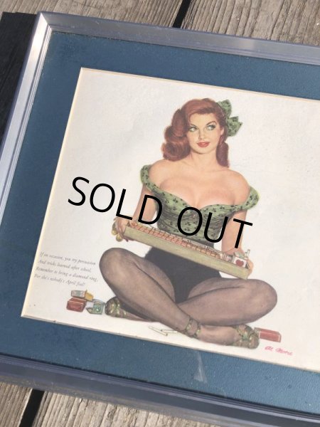 画像5: 1951 Esquire Magazine Al Moore Pin-Up Girls Calendar w/Frame (M404) (5)