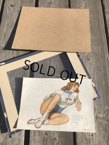画像7: 1951 Esquire Magazine Al Moore Pin-Up Girls Calendar w/Frame (M404) (7)