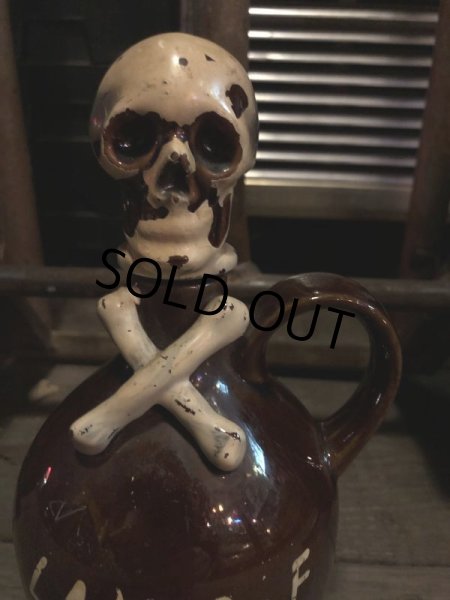 画像6: 50s Vintage JAPAN Skull Poison Bottle Decanter (B406) (6)
