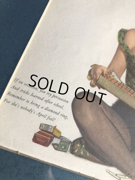 画像2: 1951 Esquire Magazine Al Moore Pin-Up Girls Calendar w/Frame (M404) (2)