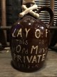 画像7: 50s Vintage JAPAN Skull Poison Bottle Decanter (B406) (7)