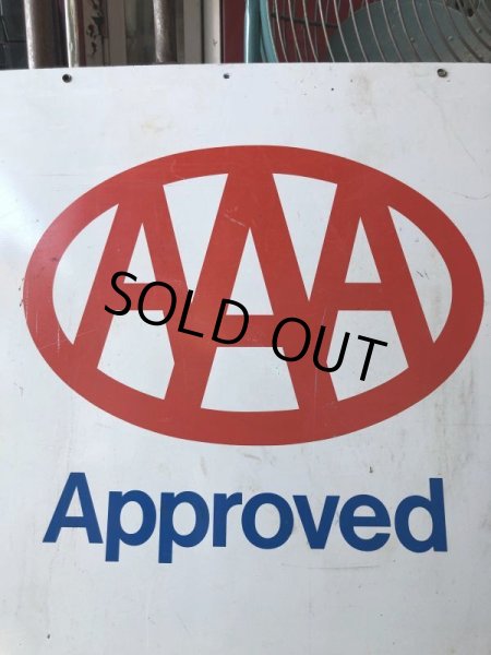 画像9: 90s Vintage AAA Approved Double Sided Metal Sign (M410) (9)