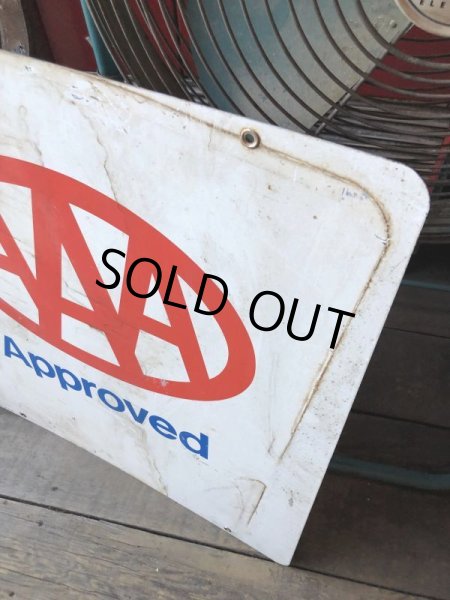 画像12: 90s Vintage AAA Approved Double Sided Metal Sign (M410) (12)