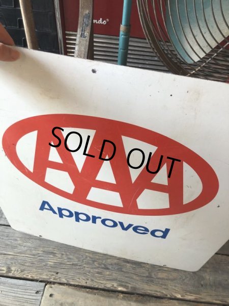 画像10: 90s Vintage AAA Approved Double Sided Metal Sign (M410) (10)