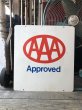 画像2: 90s Vintage AAA Approved Double Sided Metal Sign (M410) (2)