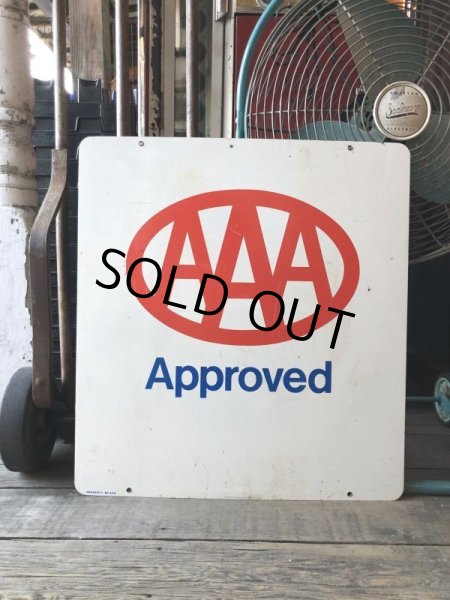 画像2: 90s Vintage AAA Approved Double Sided Metal Sign (M410) (2)