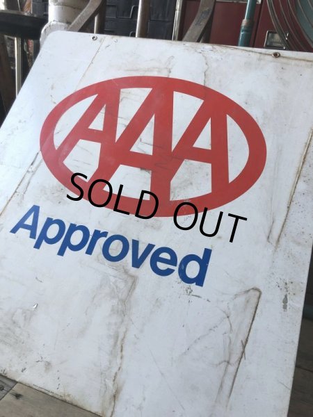 画像18: 90s Vintage AAA Approved Double Sided Metal Sign (M410) (18)