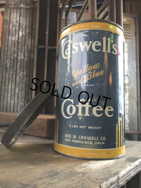 画像1: Vintage Caswell's Coffee 3 LBS Can (M428) (1)