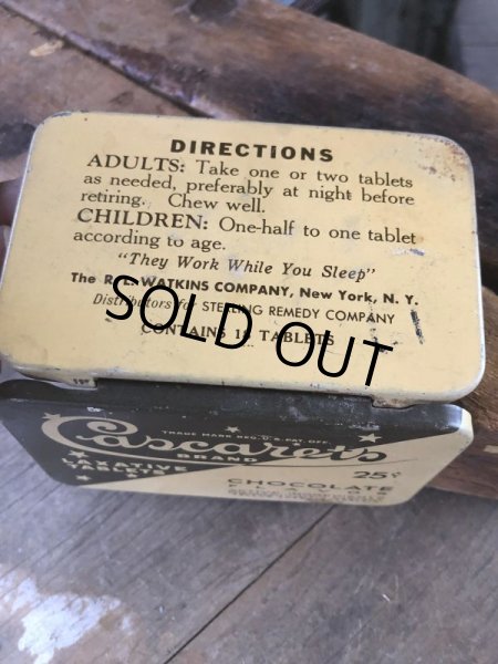 画像5: Vintage Cascarets Brand Chocolate Flavor Tablets Can (M426) (5)