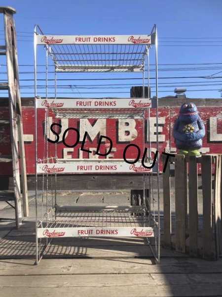 画像1: 【店舗引きり限定】 Vintage Advertising Producer's Dairy Grocery Store Display Rack (M437)  (1)