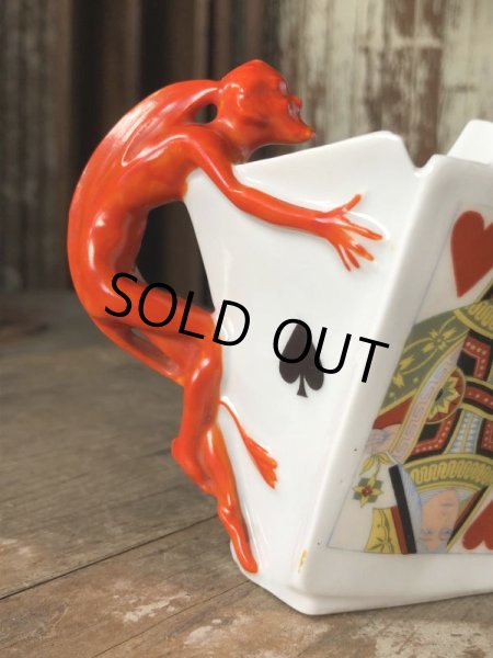 画像12: Antique Royal Bayreuth Red Devil Playing Cards Porcelain Creamer Pitcher (M438) (12)