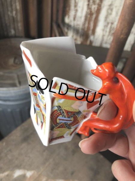 画像24: Antique Royal Bayreuth Red Devil Playing Cards Porcelain Creamer Pitcher (M438) (24)