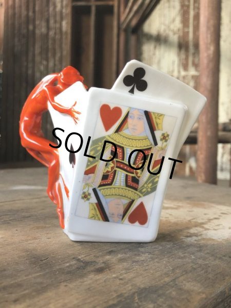 画像5: Antique Royal Bayreuth Red Devil Playing Cards Porcelain Creamer Pitcher (M438) (5)