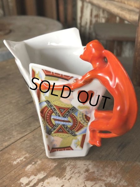 画像17: Antique Royal Bayreuth Red Devil Playing Cards Porcelain Creamer Pitcher (M438) (17)