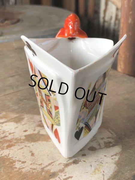 画像7: Antique Royal Bayreuth Red Devil Playing Cards Porcelain Creamer Pitcher (M438) (7)