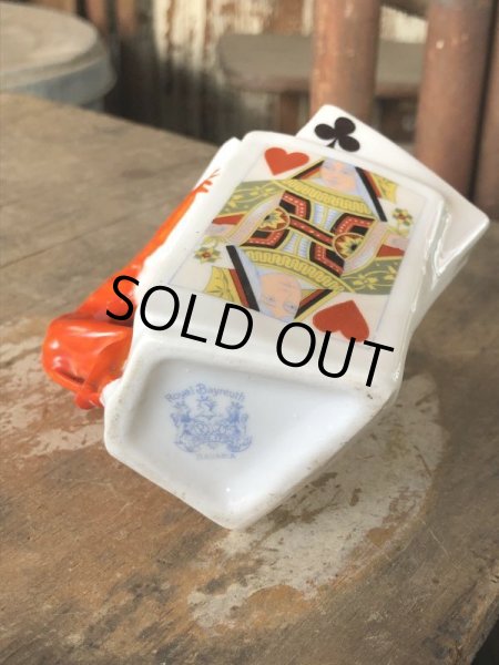 画像10: Antique Royal Bayreuth Red Devil Playing Cards Porcelain Creamer Pitcher (M438) (10)