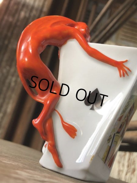 画像15: Antique Royal Bayreuth Red Devil Playing Cards Porcelain Creamer Pitcher (M438) (15)