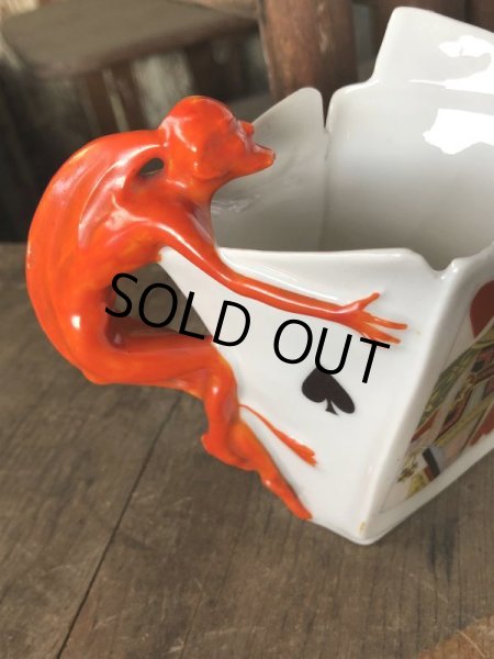 画像14: Antique Royal Bayreuth Red Devil Playing Cards Porcelain Creamer Pitcher (M438) (14)